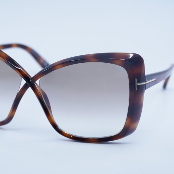 New Tom Ford FT0943 53F Jasmin Sunglasses Havana Butterfly Frame, Brown Lenses main image 7